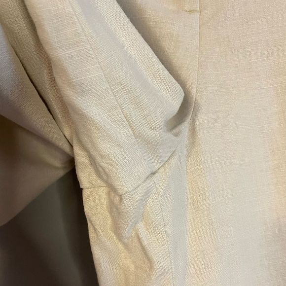Marsh Landing Linen Blend Wide Leg Cream Pant | M - Picture 8 of 8